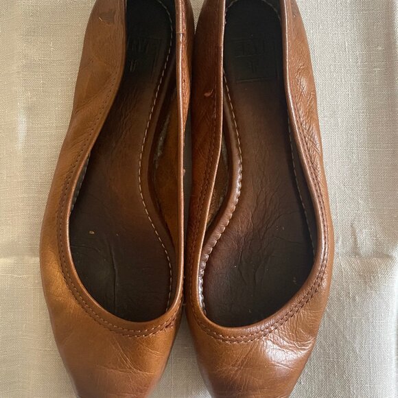 Frye Ballet Flats, Brown, Size 7 - Picture 1 of 7